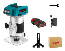 Trådlös Gravyrrouter, 1600W Borstlös Motor, 5 Växlar,2xBatteri