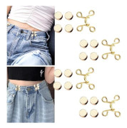 20 Stycken Justerbara Midjespänne Förlängare Set Jeans Förlängare Midjeförlängare Knapp för Byxor Justerbara Jeans