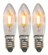 QQ-3st LED-lampor filament för adventsljusstakar E10 universal