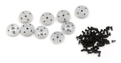 10st Metallskiva Typ Servoarm 25T Metallhorn för MG995 MG996 - Perfekt Aluminium Grey