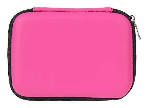 2,5-tums hårddiskpaket Headsetväska Mobil Power HDD-fodral Diskfodral Cover Mobil Eva förvaringslåda Rose Red 1pc