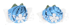 Brud Corsage Handledsblomma, Konstgjorda Blommor Bröllop Brudtärna Corsage Handblomma med Faux Pärlarmband, Trendig Corsage Elastisk