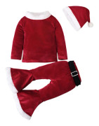 Juldräkt flickor utsvängda byxor Jultomten Xmas Outfit 110cm
