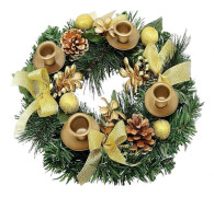 Jul Adventsljusstake Krans Julbordsdekoration Ljusstake