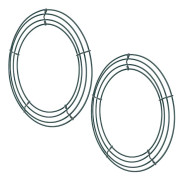 2-pack Runda Kransstommar av Metalltråd - Gröna Kransformer för DIY-Dekoration_tfrf