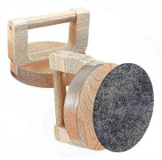 Tryckpress av bambu med filtmatta, 2-pack blocktrycksverktygsset för konstmaterial
