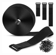 10m x 25mm Återanvändbara Kardborreband, Justerbara Kabelband