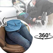 Bil Rotationsmatta, 360 Graders Auto Rotationsmatta, Sittdyna, Memory Foam-dyna, Rund Bärbar Dynavlastningsplatta, Hem Bil (Svart)