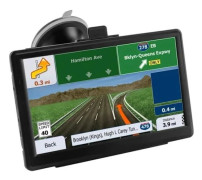 BIQIQI 7 tum GPS Navigator - Europa 47 Livstidskarta - Svart