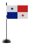 Bordssflagga - Panama - 14 x 21 cm - Polyester - Plaststång - Tryck Framsida/Verso Flerfärgad
