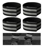 Reflekterande Säkerhetsarmband för Cykling, Justerbart Reflekterande Armband, Säkerhetsarmband, Hög Synlighet för Cykling och Löpning (4 st)