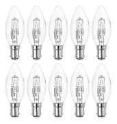 10-pack B15d Halogenlampor, Dimbar 42w C35 Halogen Ljuslampa 42w B15d Eco Halogenlampor B15d Ljuslampor Liten Bajonett [DB]