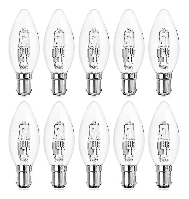 10-pack B15d Halogenlampor, Dimbar 42w C35 Halogen Ljuslampa 42w B15d