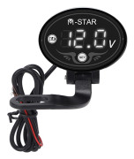 Motorcykel LED Voltmeter Digital 9-24V Vattentät ABS Batteriövervakare Hög Precision Säker Körning