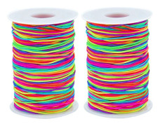 Tunn Elastisk Tråd Regnbåge Stretchig Snöre 1mm Färgglad Elastisk[ca]