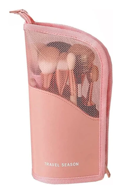 Sminkborste Väska, Resa Kosmetisk Pennhållare Pink