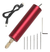Mini USB elektrisk borrmaskin för PCB, akryl, smycken - DIY roterande verktyg med 6 borr, aluminiumlegering, lättvikt
