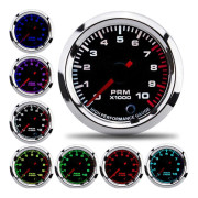 52 mm/2 tum Universal 7-färgs varvräknare med mätområde 0-10000 rpm