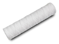 Set med 5 lindade vattenfilterpatroner anti-sediment 9 3/4 tum - 5 mikron kompatibla med 10-tums filter tillverkade i Frankrike-kryc