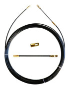 Elektricitet - Smarta hem > Kabel - Tråd - Slang - Dragtråd nål i svart perlon 4 mm, 10 meter, med utbytbara anslutningar