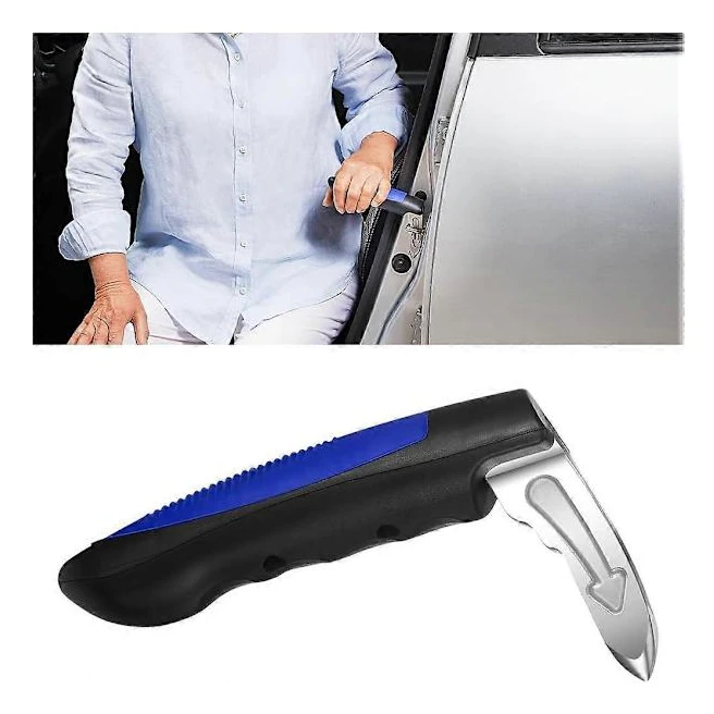 Bilhandtag för Äldre, Funktionshindrade, Gravida, 5-i-1 Fordonsstödhandtag med Bältesskärare och Fönsterkross, Nödutrymningsverktyg blue 1pcs