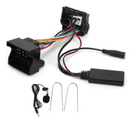 12-stifts Bluetooth AUX-IN-kabel Stereo Ljudadapter med Mikrofon Passar Peugeot 207 307 407 308 [C]