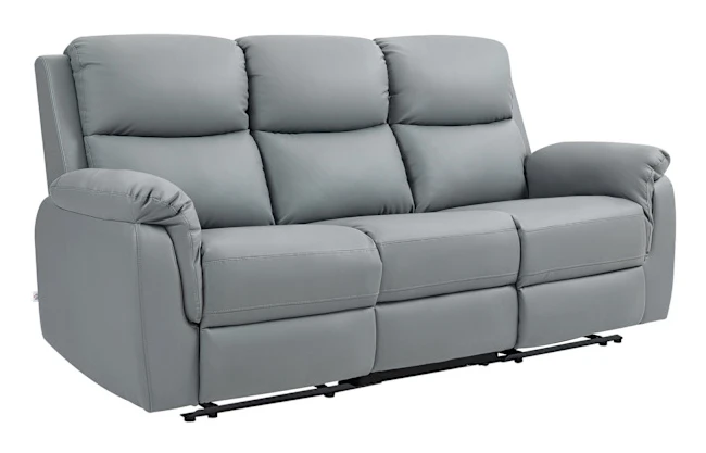 Liggande 3-sits soffa, konstläder, mörkgrå