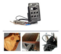 Dubbelmodell Blandningsmikrofon Gitarrförförstärkare EQ Stämapparat Piezo Pickup Beat Gitarrtillbehör 301