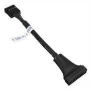 Ny USB 3.0 20-pin hane till 2.0 9-pin hona moderkortshus konverteradapter