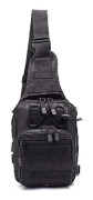 Sling Bag Taktisk Ryggsäck Utomhus Axelväska Satchel Bröstpaket Dagryggsäckar för Smart Phone Klättring Camping Cykling Vandring