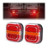 Tillämpligt 2-pack trådlöst släpvagnsljuskit, magnetiskt trådlöst LED-släpvagnsbakljuskit, uppladdningsbart magnetiskt LED-trådlöst släpvagnsljus