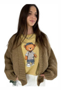 SIMONE KORT KAMEL CARDIGAN TRÖJA UNIVERSAL