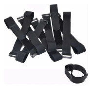 10-pack Kabelbindare, Justerbara Scratch-Remmar med Plastspänne (300mm x 20mm)