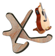 Gitarrställ Trä Tjock Universal, eidoct Trä X-ram Robust Instrumentställ Med Mjuka Läderkanter För Akustiska Klassiska Basgitarrer