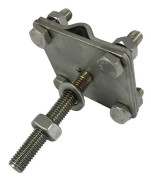 Styrkontakt 4xM8 jordpunkt bedn/wire max 40x5