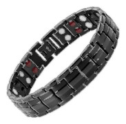 Magnetiskt armband för män i svart titanstål med 3500 Gauss 4 El