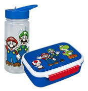 Scooli Set med snackslåda och dricksflaska - Super Mario