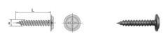 Fosfaterad bricka med huvudskruv 4,2*19 mm kg - 522 4,2*19 kg