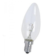 STÖTSÄKER TRANSPARENT LJUSGLOPP 60W E-14 - E+29-2460