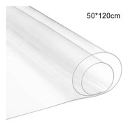 Hållbar transparent PVC-filmväska Handväska Skrivbordsunderlägg Paraply DIY Tygmaterial (50cm x 120cm)