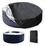 185*110cm Varmbadkarsskydd Rund Utomhus Vattentät Polyester Utomhus Spa Skydd För Badkar/bubbelmeddelande Spa Utomhus Bärbar