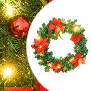 Juldekoration Utomhusbelysning Julkrans med lysdioder grön 60 cm PVC