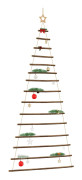 vidaXL Hängande julgran med toppstjärna 100x210 cm naturlig gren