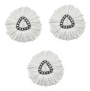INF Mikrofibermopphuvud Ersättningsdynor Kompatibla med O-Cedar Vileda - 3-pack Vit