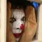Läskig Peeper Freak Halloween Dekoration Clown Inomhus och Utomhus Fönsterdekaler Huvudbonad
