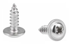2,6x8 mm Phillips Pan Huvud Självgängande Skruvar med Bricka 304 Rostfritt Stål Fästelement Bultar 100 st