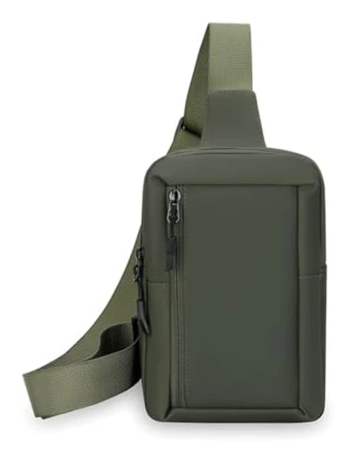 Men's Crossbody Bag, Small Sling Bag for Men and Women, Crossbody Waist Bag, Chest Bag for Travel, Workout, Running, Green