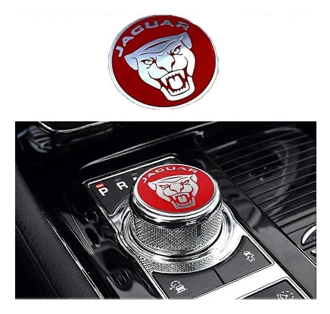 Emalj Jaguar Röd för Jaguar Tuning Växelspak Trim Dekal XF XE XJL F-PACE Mittväxelknopp Skydd Glitter