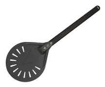 Perforated Pizza Peel, Hard Anodized Aluminum Pizza Paddle for Baking Homemade Pizzas, Bread, Small Round Pizza Peel, 7-inch Blade (FMY)
