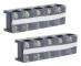 |HH| Kopplingsplint Dubbla rader Högströmsskruvplint med lock 600V 60A 2st 5 positioner (605)